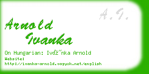 arnold ivanka business card